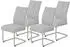 Hela Freischwinger Ines B/T: 50x66 cm, 4 St., 4er + Metall, grau (grau, edelstahloptik) Freischwinger (33965605-0)