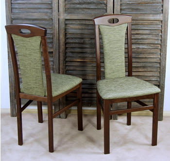Home Affaire 4-Fußstuhl Kasia 45x95x48 cm, 2 St., Struktur, Massivholz, grün (nussbaumfarben, olivgrün) 4-Fuß-Stühle (323563-0)