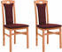 Home Affaire 4-Fußstuhl Kasia 45x95x48 cm, 2 St., Struktur, Massivholz, rot (buche, bordeau) 4-Fuß-Stühle (295377-0)