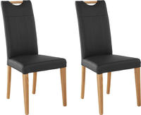 Home affaire Esszimmerstuhl "Roberta" (Set) 2 Stk.mit Bezug aus Echtleder und...