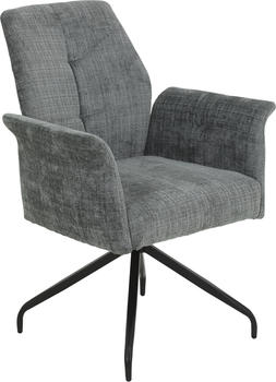 Hela Esszimmerstuhl VIKTORIA 74x49x47 cm, 4 St., Metall, grau (hellgrau, schwarz, schwarz) K&uuml;chenst&uuml;hle (50539302-0)