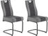 Hela Esszimmerstuhl Erika S 43x99x60 cm, 2 St., Kunstleder-Webstoff, Metall, grün (grau, anhtrazit, schwarz) Freischwinger Küchenstühle (30289506-0)