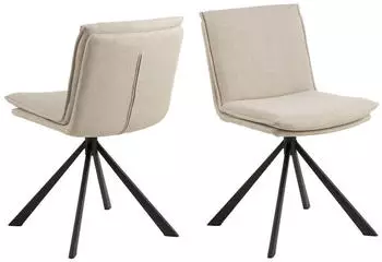 Mid.you Stuhl Beige Sternfuß 47x85x59 cm (1749096104) – Hochwertige Materialien und Verarbeitung