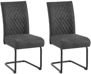 Mid.you Schwingstuhl-Set Anthrazit Schwarz U-Form 45x95x60 cm (2047015401)