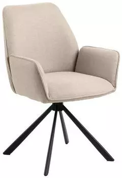 Mid.you Armlehnstuhl Beige Sternfu&szlig; 61x88.5x63 cm (1749031101)