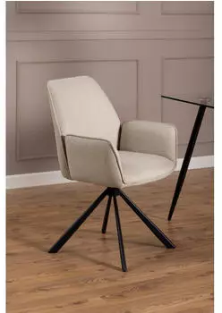 Mid.you Armlehnstuhl Beige Sternfuß 61x88.5x63 cm (1749031101) – Eleganz und Komfort im Esszimmer