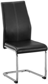 CarryHome Schwingstuhl Schwarz Chrom Uni Rundrohr C-Form 44x96x57 cm (758008301)