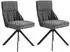 Mid.you Stuhl-Set Anthrazit Schwarz Flachrohr 50x89x56 cm (2047014103)