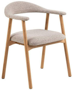 Mid.you Armlehnstuhl Beige massiv rund 56x75.5x54 cm (1749027201)