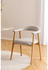 Mid.you Armlehnstuhl Beige massiv rund 56x75.5x54 cm (1749027201)