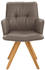 Dieter Knoll Armlehnstuhl Schlamm Rindleder Wildeiche massiv 59x89x63 cm (1475021251)
