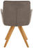 Dieter Knoll Armlehnstuhl Schlamm Rindleder Wildeiche massiv 59x89x63 cm (1475021251)