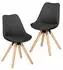 Mid.you Stuhl-Set Anthrazit Kautschukmassiv konisch 48x89x42 cm (850015401)