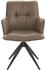 Dieter Knoll Armlehnstuhl Schwarz Taupe Rindleder 59x89x63 cm (1475021214)