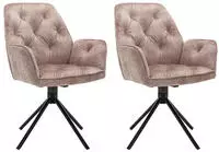 byLIVING Esszimmerstuhl "Sarina" () 2er-Set, hochwertiger Vintage-Samt Bezug mit