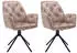 Mid.you Armlehnstuhl-Set Schwarz Beige Sternfuß 59.9x89x62 cm (2047010602)