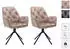 Mid.you Armlehnstuhl-Set Schwarz Beige Sternfuß 59.9x89x62 cm (2047010602)