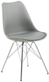 CarryHome Stuhl Grau Rundrohr 48.5x85.5x54 cm (1749047308)