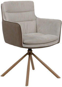 Mid.you Armlehnstuhl Braun Beige 59x88x63 cm (2478020801)