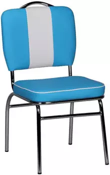 Mid.you Stuhl Blau Weiß Streifen Rundrohr 47x90x45 cm (850006903) Mid.you Stuhl Blau Weiß Streifen Rundrohr 47x90x45 cm (850006903)