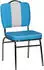 Mid.you Stuhl Blau Weiß Streifen Rundrohr 47x90x45 cm (850006903)