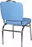 Mid.you Stuhl Blau Weiß Streifen Rundrohr 47x90x45 cm (850006903)