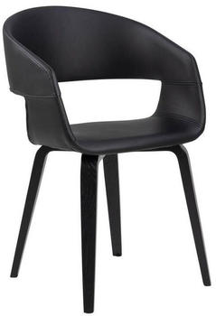 Mid.you Armlehnstuhl Schwarz furniert Sockel 49.5x77x52.5 cm (1749093403)