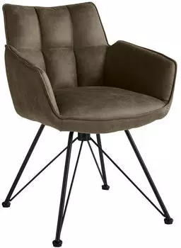 set one by Musterring Armlehnstuhl Taupe Haarnadel Rundrohr 60x84x65 cm (1475020903)