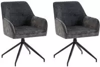 byLIVING Esszimmerstuhl "Jacky 2er-Set" (Set) 2 Stk.drehbarer Stuhl mit