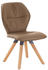 Valdera Stuhl Taupe Schlamm Echtleder Rindleder Wildeiche massiv eckig 62x91x59 cm (1475023328)