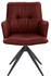Dieter Knoll Armlehnstuhl Schwarz Bordeaux Rindleder 59x89x63 cm (1475021211)