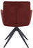 Dieter Knoll Armlehnstuhl Schwarz Bordeaux Rindleder 59x89x63 cm (1475021211)