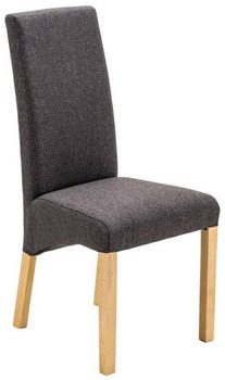 CarryHome Stuhl Anthrazit Buche Buche massiv eckig 47x102x57 cm (1700001488)