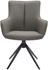Novel Armlehnstuhl 360° Echtleder 64x87x60 cm grau/schwarz