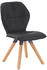 Valdera Stuhl Schwarz Graphit Rindleder Wildeiche massiv eckig 62x91x59 cm (1475023326)
