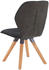 Valdera Stuhl Schwarz Graphit Rindleder Wildeiche massiv eckig 62x91x59 cm (1475023326)