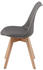 BigBuy 4er Set Aarhus Buche 49x82x55 cm grau