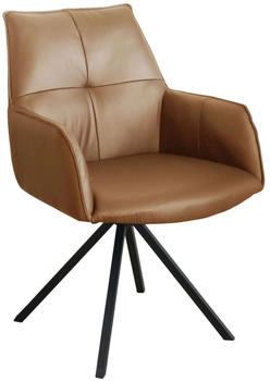 Novel Armlehnstuhl Echtleder 59,5x87,5x69cm cognac Novel Armlehnstuhl Echtleder 59,5x87,5x69cm cognac