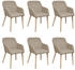 vidaXL 6 Stk. Esszimmerstühle Eiche beige (270571)