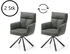 Stolkom 2er-Set Armlehnenstuhl Sofia 60x93x67 cm grau