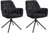 Mid.you Stuhl-Set Anthrazit Schwarz U-Form 57x89x61 cm (2047013301)