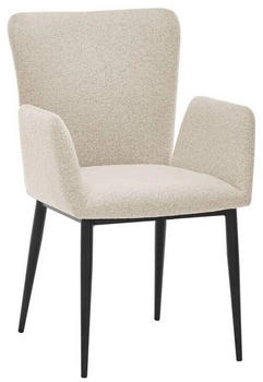 set one by Musterring Armlehnstuhl Schwarz Creme Rundrohr konisch 57x86x61.5 cm (1749027001)