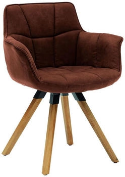 Musterring Armlehnstuhl Braun Kastanien Wildeiche massiv 67x85x60 cm (1475014580)