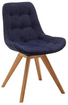 CarryHome Stuhl Dunkelblau Wildeiche massiv 56x84x63 cm (1700012805)