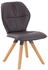 Valdera Stuhl Mokka Taupe Echtleder Rindleder Wildeiche massiv eckig 62x91x59 cm (1475023327)