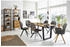 Valdera Stuhl Mokka Taupe Echtleder Rindleder Wildeiche massiv eckig 62x91x59 cm (1475023327)