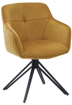 Mid.you Armlehnstuhl Gold eckig Drehteller 59x82x62 cm (572009501)