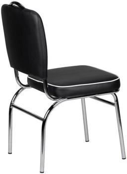 Mid.you Stuhl Schwarz Weiß Streifen Rundrohr 47x90x45 cm (850006902) – Robuste Konstruktion für langlebigen Gebrauch