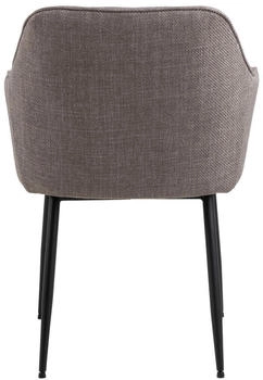 Mid.you Armlehnstuhl Graubraun rund 58x83x55 cm (1749091505) – Ergonomisches Design für optimale Körperhaltung