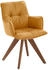 Dieter Knoll Armlehnstuhl Nussbaum Dunkelgelb Rindleder Nussbaum massiv 59x89x63 cm (1475021225)